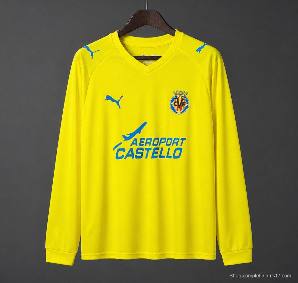 Retro 08/09 Villarreal CF Home Long Sleeve Jersey