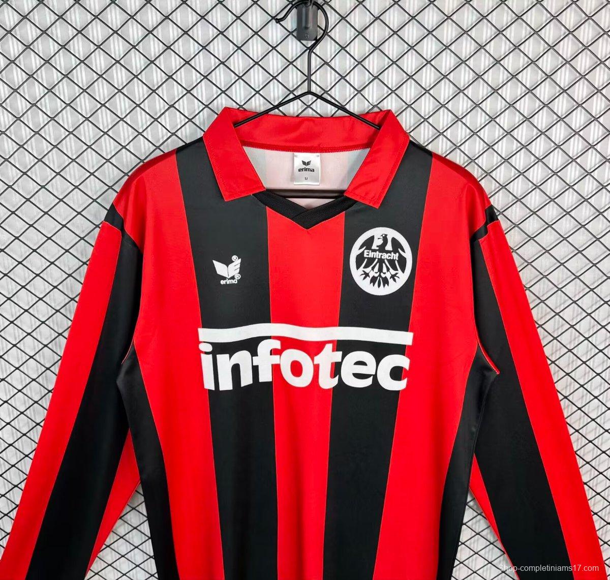 Retro 88/89 Eintracht Frankfurt Home Long Sleeve Jersey