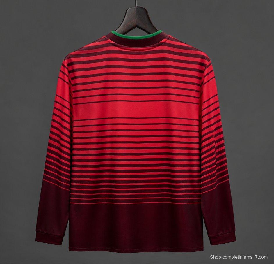 Retro 2014 Portugal Home Long Sleeve Jersey