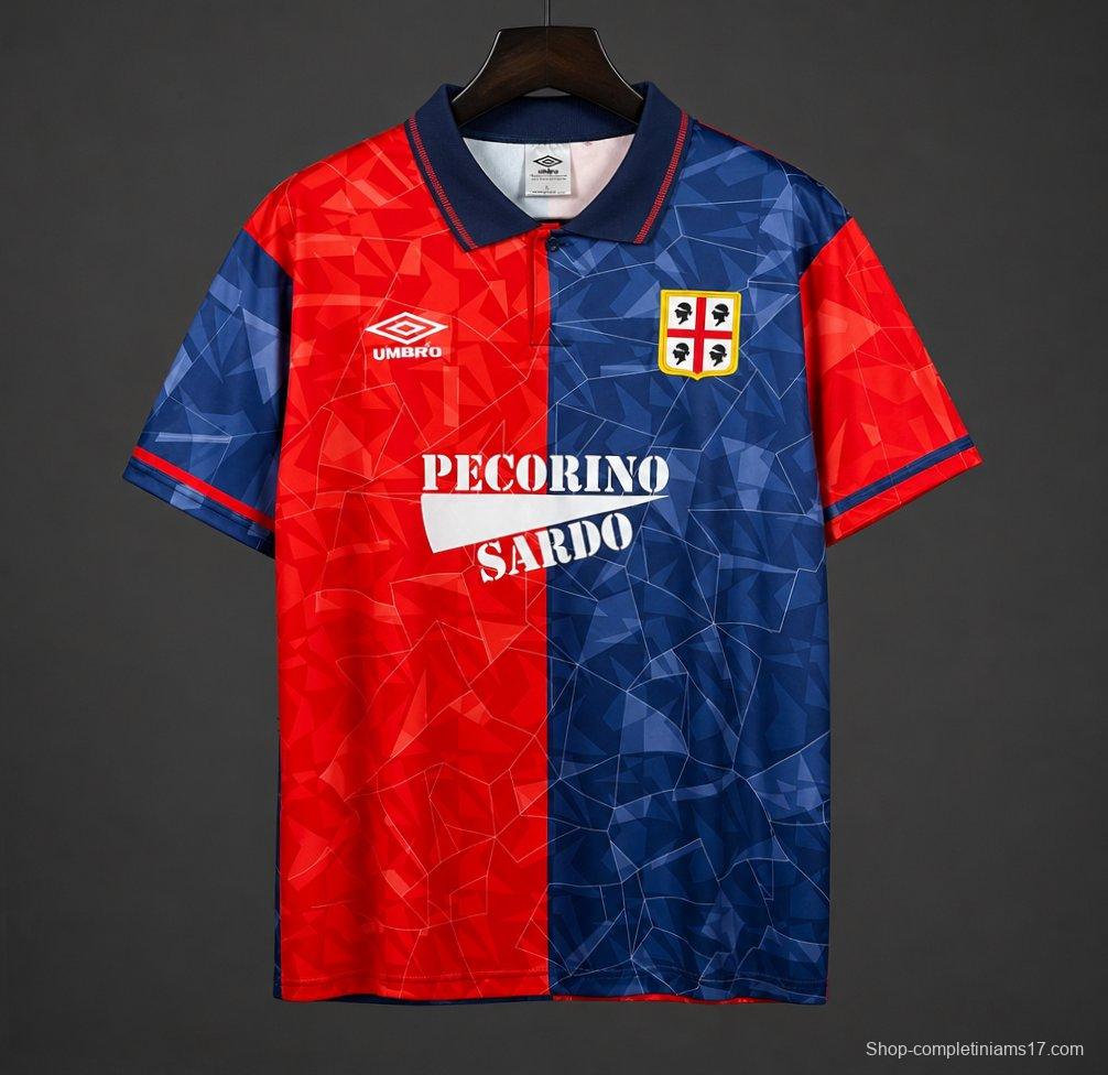Retro 92/93 Cagliari Calcio Home Jersey