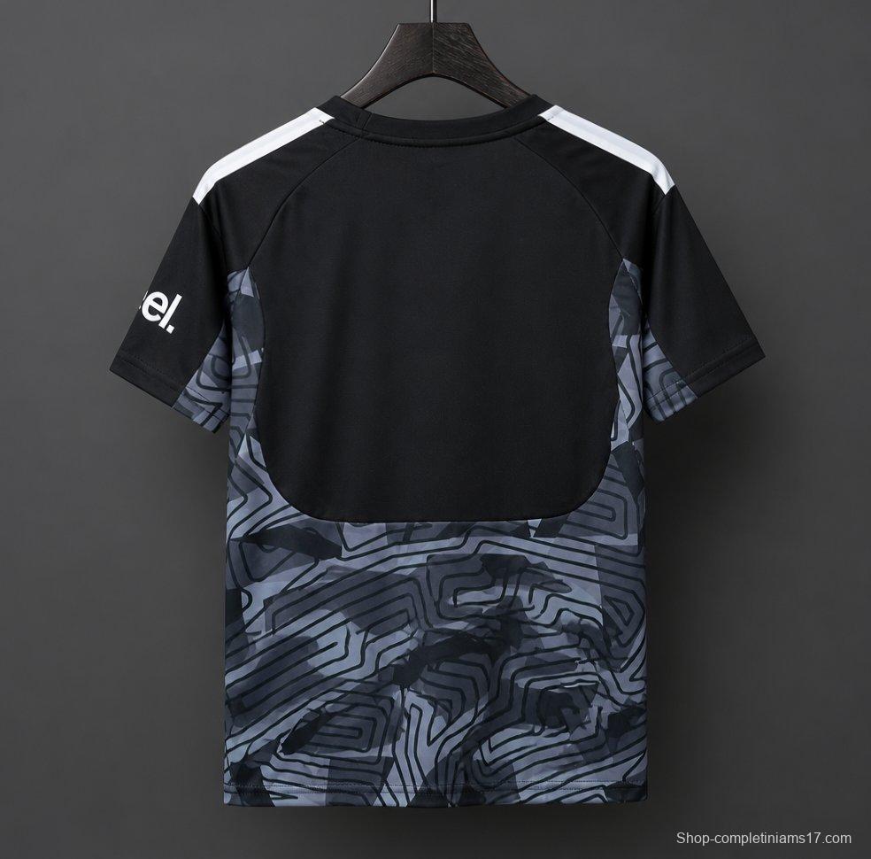 26/27 Arsenal Black with Dark Grey Geometric Contour Pattern Goalkeeper Jersey Set