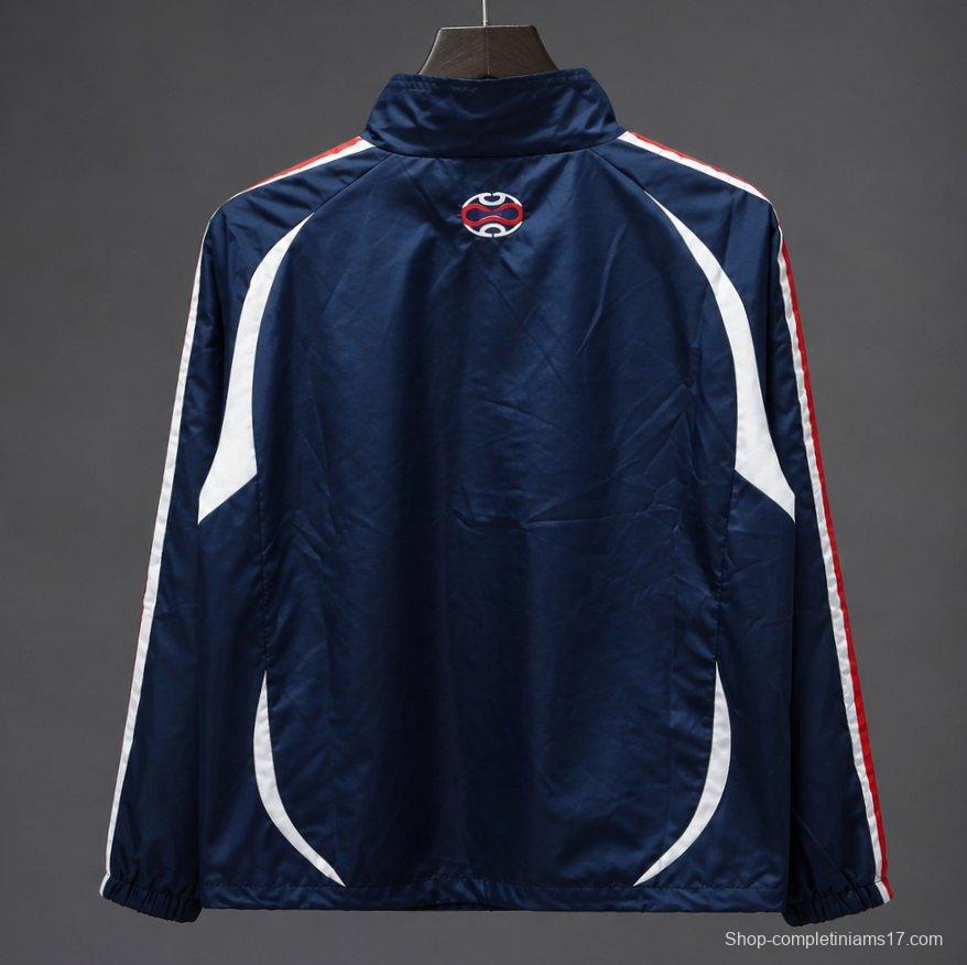 Retro 2006 France Navy Blue Windbreaker Jacket