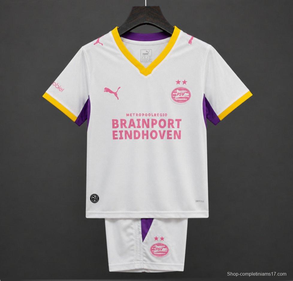 26/27 Kids PSV Eindhoven Away White Jersey