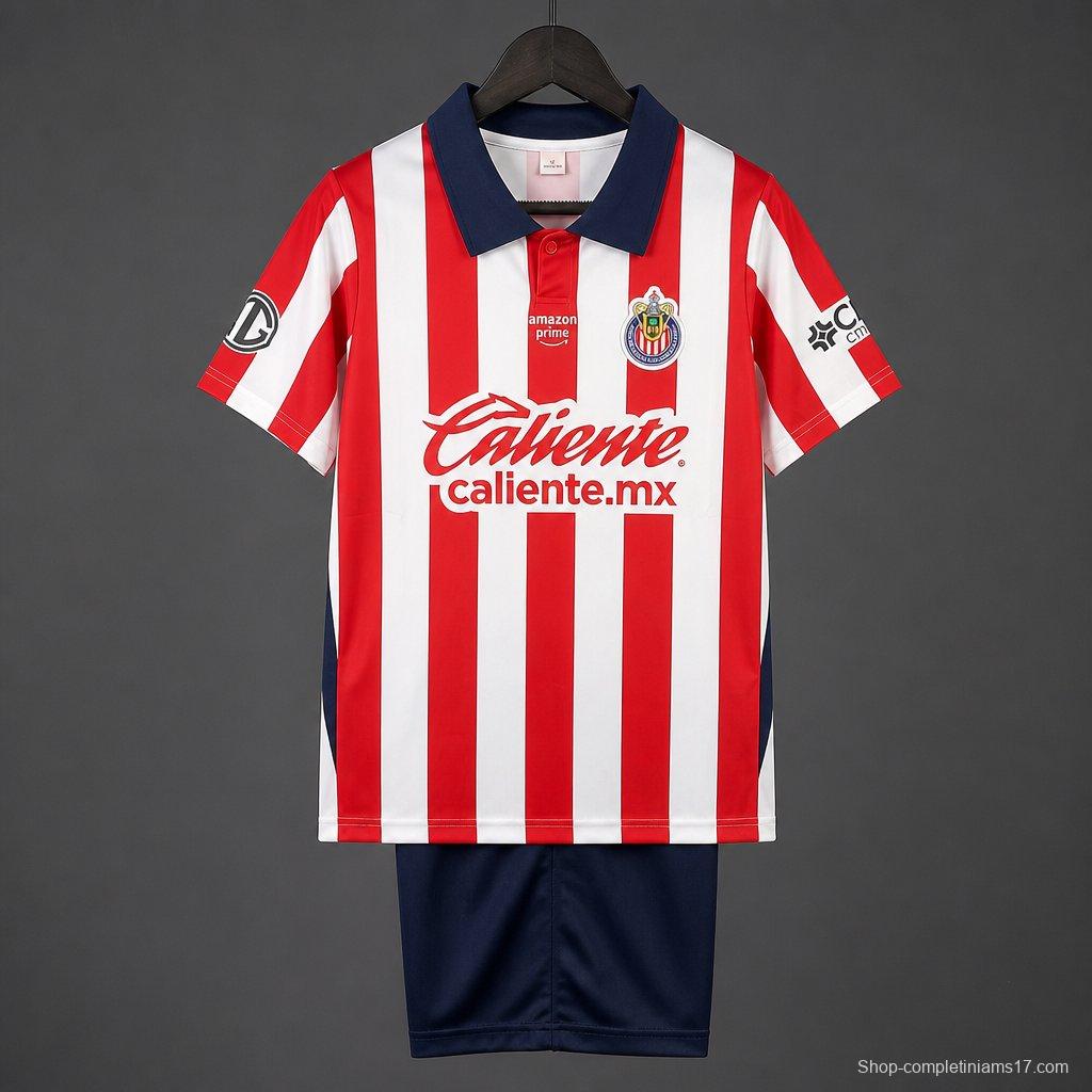 26/27 Kids Chivas Guadalajara Home  Jersey