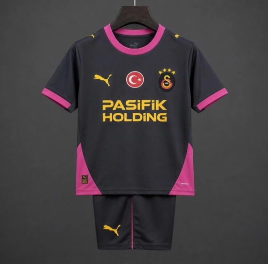 26/27 Kids Galatasaray Third Dark Grey Kits Jersey