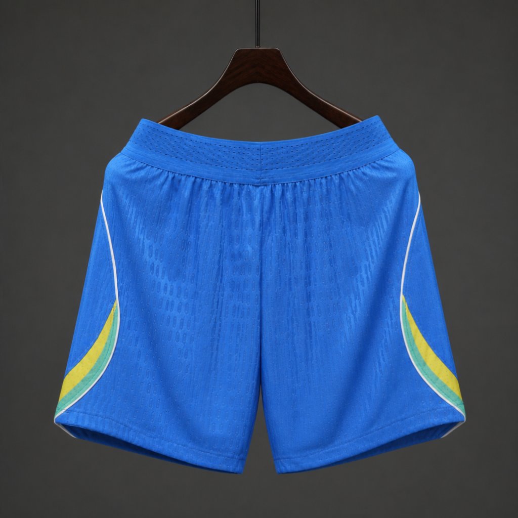 Player Version 26/27 Brazil  Royal Blue Jacquard Stripe Away Shorts