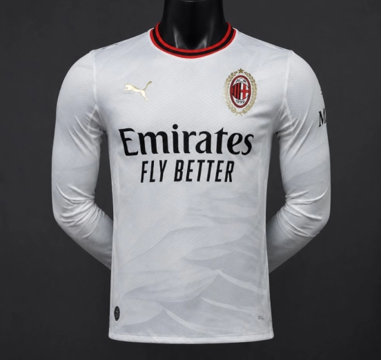 Player Version 26/27 AC Milan Away White Long Sleeve Jersey