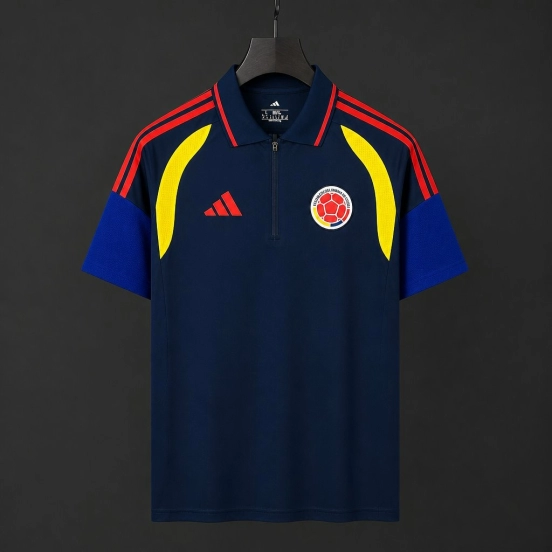 2026 Colombia Navy Blue Training Polo Jersey